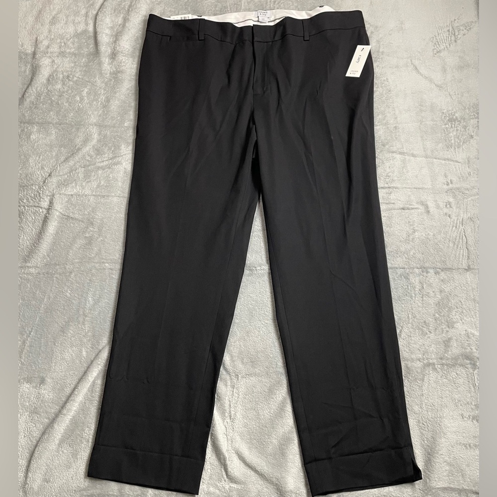 New‎ Crown & Ivy Cary Dress Pants 20W Womens Bi-Stretch Slim Fit Black
